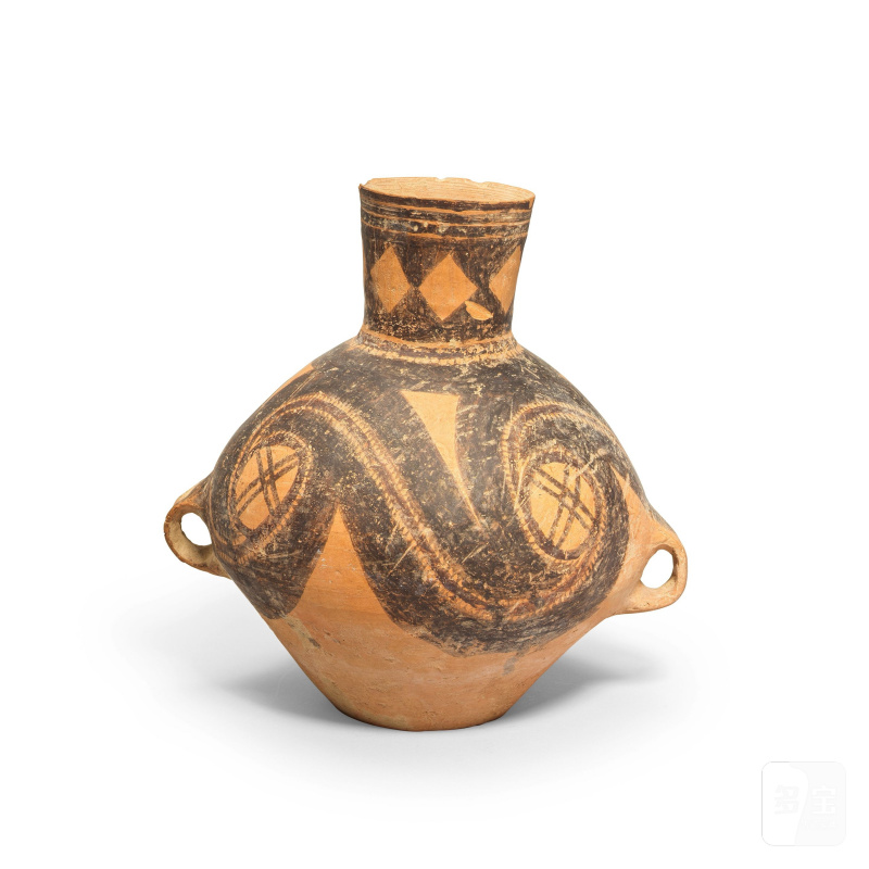 新石器時代及東周 彩繪陶罐及大陶罐 | A PAINTED POTTERY JAR AND A STONEWARE JAR - 图3